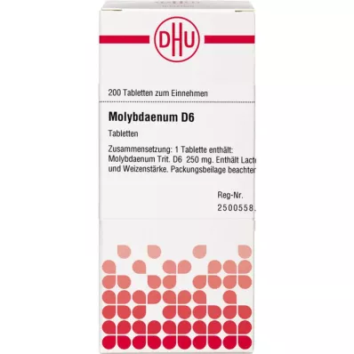 MOLYBDAENUM D 6 tabletter, 200 stk