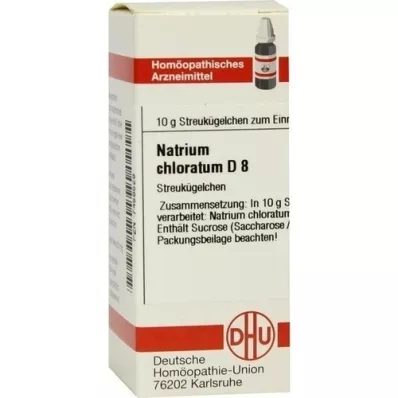 NATRIUM CHLORATUM D 8 globuli, 10 g