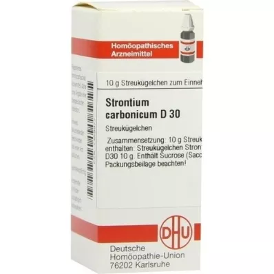 STRONTIUM CARBONICUM D 30 globuler, 10 g