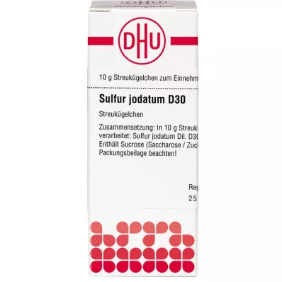 SULFUR JODATUM D 30 globuler, 10 g