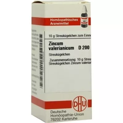 ZINCUM VALERIANICUM D 200 globuler, 10 g