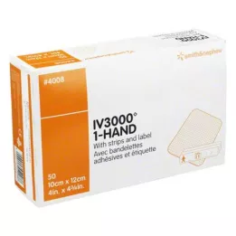 OPSITE IV 3000 10x12 cm transp. kanylefiksering, 50 stk