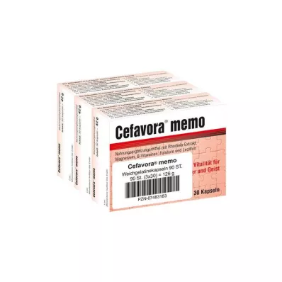 Cefavora memo myke gelatinkapsler, 90 stk Cefavora memo myke gelatinkapsler, 90 stk