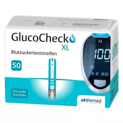 GLUCOCHECK XL Teststrimler for blodsukker, 50 stk GLUCOCHECK XL Teststrimler for blodsukker, 50 stk