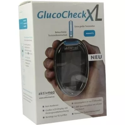 GLUCOCHECK XL Blodsukkermålesett mmol/l, 1 stk