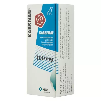 KARSIVAN 100 filmdrasjerte tabletter til hunder, 60 stk KARSIVAN 100 filmdrasjerte tabletter til hunder, 60 stk