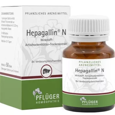 HEPAGALLIN N Belagte tabletter, 50 stk