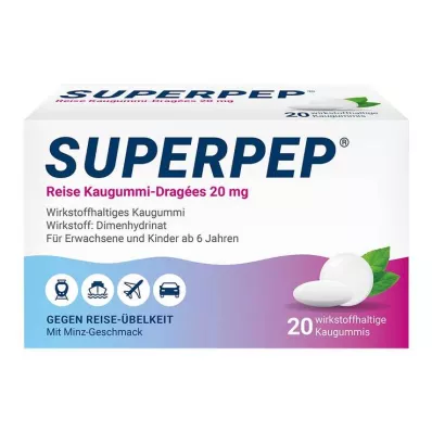 SUPERPEP® Reisetyggegummidragéer, 20 stk SUPERPEP® Reisetyggegummidragéer, 20 stk