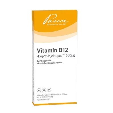 Vitamin B12 depotinjeksjon 1500 µg injeksjonsløsning, 100X1 ml Vitamin B12 depotinjeksjon 1500 µg injeksjonsløsning, 100X1 ml