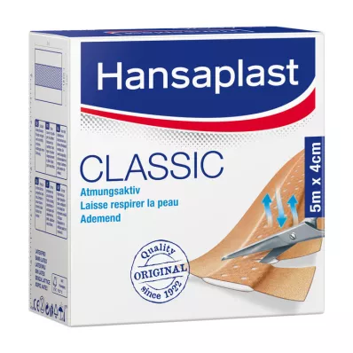 Hansaplast Classic gips 4 cm x 5 m, 1 stk Hansaplast Classic gips 4 cm x 5 m, 1 stk
