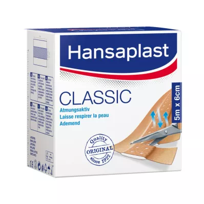 HANSAPLAST Klassisk gips 6 cmx5 m, 1 stk HANSAPLAST Klassisk gips 6 cmx5 m, 1 stk