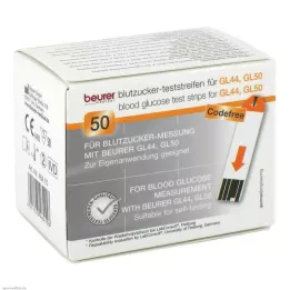 BEURER GL44/GL50-teststrimler, 50 stk
