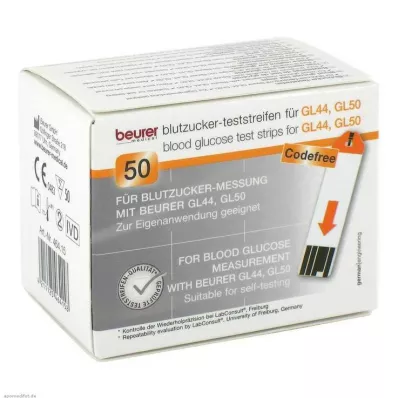 BEURER GL44/GL50-teststrimler, 50 stk BEURER GL44/GL50-teststrimler, 50 stk