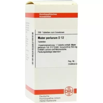 MATER PERLARUM D 12 tabletter, 200 stk