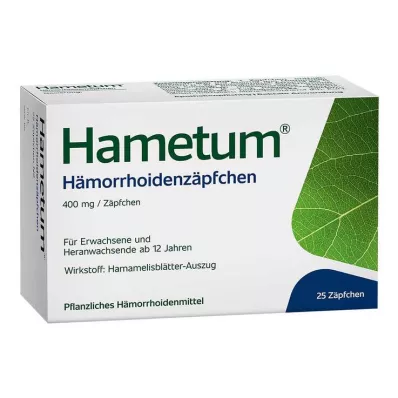 HAMETUM Hemoroide suppositorier, 25 stk HAMETUM Hemoroide suppositorier, 25 stk
