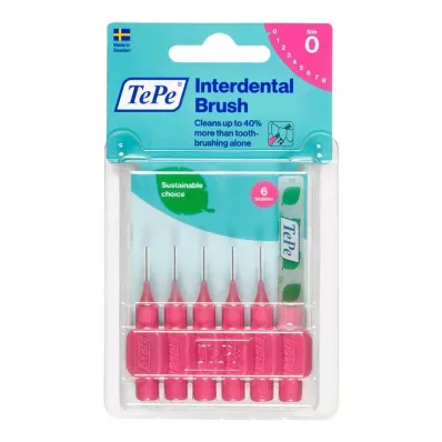 TEPE Interdentalbørste Original 0,4 mm ISO 0 rosa, 6 stk