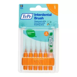 TEPE Interdentalbørste original 0,45 mm ISO 1 oransje, 6 stk