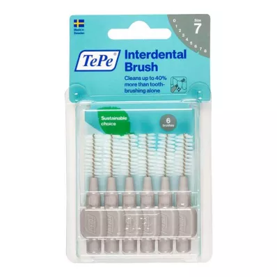 Tepe interdentalbørste 1,3 mm grå, 6 stk Tepe interdentalbørste 1,3 mm grå, 6 stk