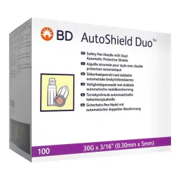 BD AUTOSHIELD Duo sikkerhetspinnenåler 5 mm, 100 stk
