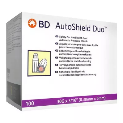 BD AUTOSHIELD Duo sikkerhetspinnenåler 5 mm, 100 stk