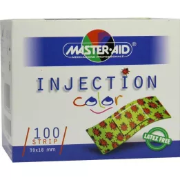 INJECTION stripe farge 18x39 mm barnepl. bille, 100 stk