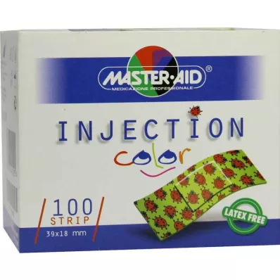 INJECTION stripe farge 18x39 mm barnepl. bille, 100 stk
