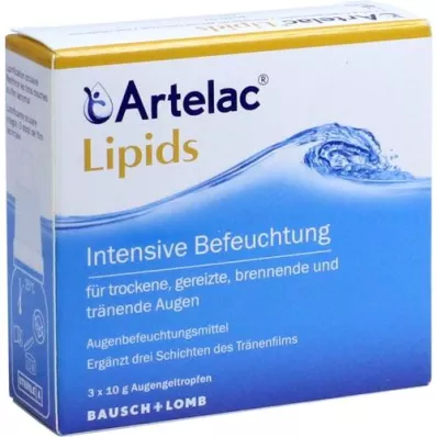 ARTELAC Lipider MD Øyegelé, 3X10 g