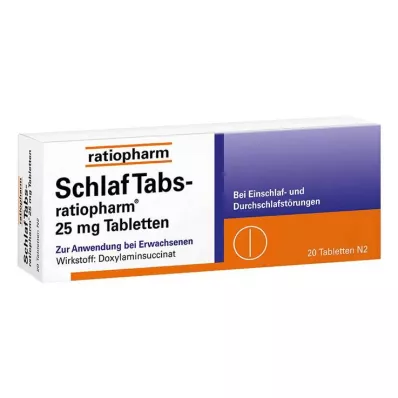Sleep tabs ratiopharm 25 mg tabletter, 20 stk