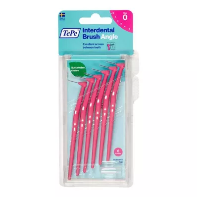 Tepe Angle interdentalbørste 0,4mm rosa, 6 stk Tepe Angle interdentalbørste 0,4mm rosa, 6 stk