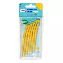 TEPE Interdentalbørste Vinkel 0,7 mm ISO 4 gule, 6 stk