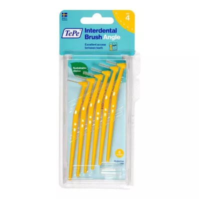 TEPE Interdentalbørste Vinkel 0,7 mm ISO 4 gule, 6 stk