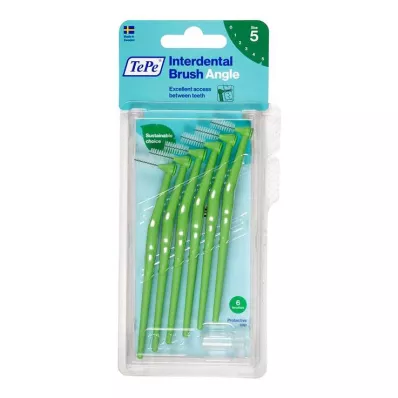 Tepe Angle interdentalbørste 0,8 mm grønn, 6 stk Tepe Angle interdentalbørste 0,8 mm grønn, 6 stk