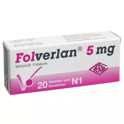 FOLVERLAN 5 mg tabletter, 20 stk