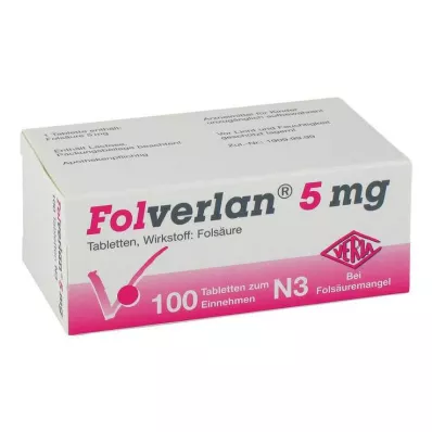FOLVERLAN 5 mg tabletter, 100 stk