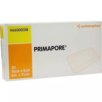 PRIMAPORE 8x15 cm sårbandasje steril, 20 stk