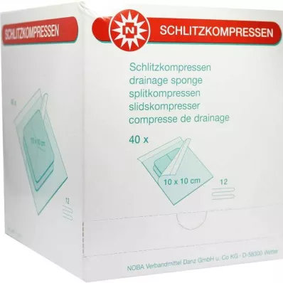 Spaltekompresser 10x10cm 12, 40X2 stk