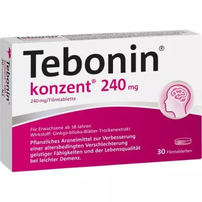 TEBONIN konzent 240 mg filmdrasjerte tabletter, 30 stk