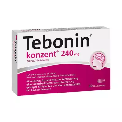 TEBONIN konzent 240 mg filmdrasjerte tabletter, 30 stk