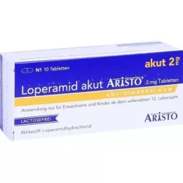 LOPERAMID akutt Aristo 2 mg tabletter, 10 stk