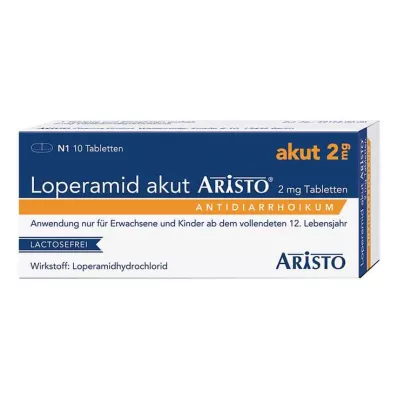 LOPERAMID akutt Aristo 2 mg tabletter, 10 stk