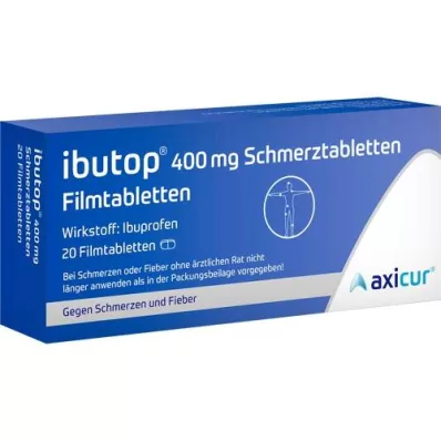 IBUTOP 400 mg Smertetabletter Filmdrasjerte tabletter, 20 stk