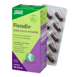 FLORADIX Kapsler med jern og B-vitaminer, 40 stk
