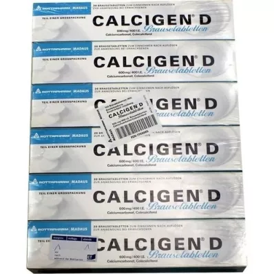 CALCIGEN D 600 mg/400 IE Brusetabletter, 120 stk