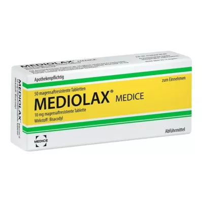 MEDIOLAX Medice enterotabletter, 50 stk MEDIOLAX Medice enterotabletter, 50 stk