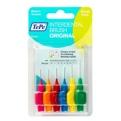 Tepe interdentalbørste blandet, 6 stk Tepe interdentalbørste blandet, 6 stk