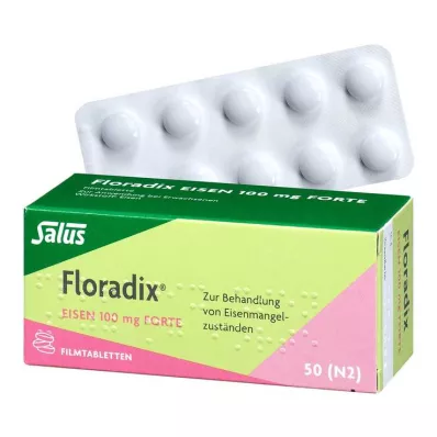 Floradix jern 100 mg forte filmdrasjerte tabletter, 50 stk