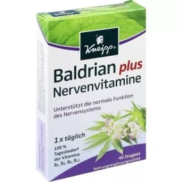 KNEIPP Baldrian plus nervevitaminer dragées, 40 stk