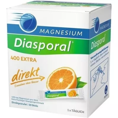 MAGNESIUM DIASPORAL 400 Extra direct granulat, 50 stk