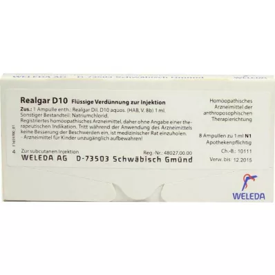 Realgar D 10 ampuller, 8X1 ml Realgar D 10 ampuller, 8X1 ml