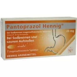 PANTOPRAZOL Hennig b.Sodbrennen 20 mg msr.tabl., 7 stk
